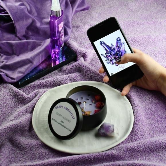 Grape Crystal Candle - Picture 3 of 7